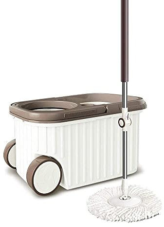 JINHH Spin Mop Eimer-Bodenreinigungssystem mit auf Rädern Bodenwischer für die gewerbliche Reinigung zu Hause Eimer-Bodenreinigungssystem