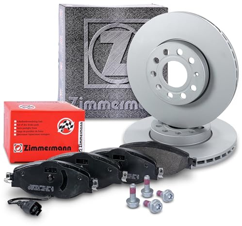 ZIMMERMANN Bremsenset Vorderachse inkl. Bremsscheiben Belüftet Ø 288 mm + Bremsbeläge vorne Kompatibel mit AUDI A3, SEAT LEON, VW GOLF SPORTSVAN 7 (AM1, AN1), GOLF 7, GOLF 7 Variant (BA5, BV5)