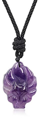 COAI Herren Damen Geschenkideen Neunschwänziger Fuchs Anhänger aus Amethyst Glücksanhänger
