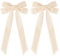 Lot de 2 nœuds à cheveux en velours blanc pour cheveux, pinces crocodiles pour femmes, filles, tout-petits, enfants, bébés