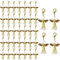 DAHI Gastgeschenke Taufe Hochzeit Schutzengel Schlüsselanhänger Glücksbringer Hufeisen Geschenke Kommunion Party Mitbringsel (B-gold)