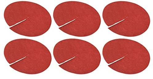 M METERXITY 18pz Pacciamatura Cerchio - Rotondo Non Tessuto Tessuto Albero Protezione Tappetino, Fioriera Barriera Controllo Erbacce, Applicazione Piante Esterni Piante (5.4, Rosso)