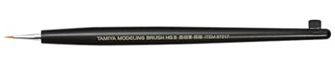 TAMIYA 87217 HG II Point Extra Fine Synthetic Hair Brush, Making, Craft Tools, Model Building Accessories, Black
