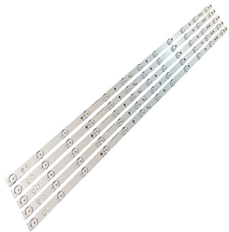 ALMVIS 5pcs / Kit LED Strips Convient for Philips 43 TV 43PUS7202 43PUH6101 43PUS6551 43PUS6401 12 TPT430H3 Apte for DQYSHA G GJ 2K16 430 D512 V4