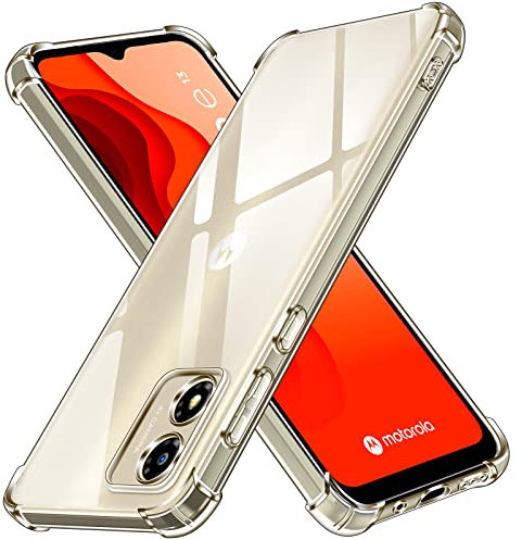 ivoler Funda para Motorola Moto E13, Carcasa Protectora Antigolpes Transparente con Cojín Esquina Parachoques, Suave TPU Silicona Caso Delgada Anti-Choques Case