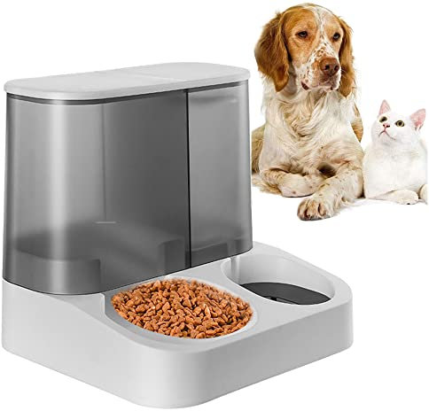 Food Water Dispenser Cat and Dog Comedero automático para Gatos,Comedero para Perros,Comedero por Gravedad para Mascotas,Juego de comedero y Bebedero por Gravedad 2 en 1 para Gatos