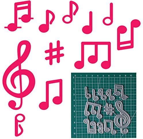 Musiknoten Stanzformen Metall Musik Noten Stanzschablonen für DIY Prägung Kartenherstellung dekorative Papierformen Scrapbooking