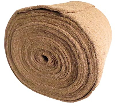 Kokosmatte als Rollenware mit Latex 0,5 x 10m, 7mm dick (9,18€/m²), Hanfdämmung, Trittschalldämmung, Akustikvlies, Schallschutz, nachhaltiger Dämmstoff, Isolierung, Wämedämmung, natürlich, Kokosfaser