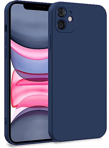 MyGadget Hülle kompatibel mit iPhone 11 - Zweilagige Handyhülle mit Kameraschutz - Cover mit Innenfutter & Silikon außen - Dunkelblau