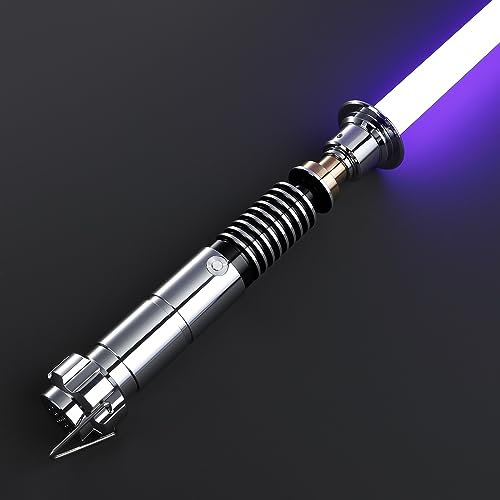 CVCBSER Upgrade App Control Metal Dueling LK Lightsaber, Motion Control 34 Sets Sound Effects 12 Light Effects and 16 Colors Change, Smooth Swing Light Sabers for Adults Kids (Pixel-LK)