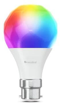 Nanoleaf Matter Essentials B22 LED Bulb, RGBW Dimmable Smart Bulb - Matter over Thread, Bluetooth Colour Changing Light Bulb, Works with Google Apple, Room Decor & Gaming