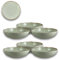 ARCA, Servizio di Piatti, Set di 6 Piatti Fondi, Realizzati in Melamina, Set per la Tavola, Colore Acqua Marina, Collezione Tierra, 20x4 cm