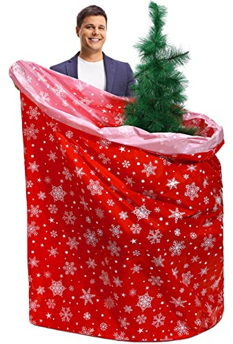 Teling 2,3 m große Aufbewahrungstasche für Weihnachtsbaum, Jumbo-Aufbewahrungstasche zum Entfernen und Entsorgen