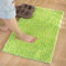 Reyox Badematte Hochflor Chenille rutschfest Vorleger Waschbar Badteppich Badezimmer Wasserabsorbierenden Apfelgrün 60 x 90 cm