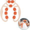BELLE VOUS Beinmuskel Massagegerät - Tiefengewebe Massage Roller mit 9 Rädern - Triggerpunkt Werkzeug zur Massage der Beine - Fussmassagegerät zur Entspannung - Beige