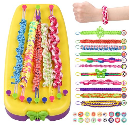 Maomaoyu Freundschaftsarmbänder Selber Machen, Kunst und Handwerk & Armbänder Set Selber Machen Kinder Alter 6-12, Freundschaftsarmbänd Selber Machen als Geschenke für Mädchen 5 6 7 8 9 10 11 Jahre