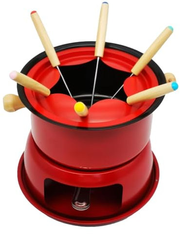 predolo Fondue Topf Set Aus Gusseisen, Mini, Verdickt, Käsefondue Set, Tragbar