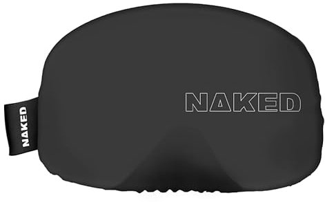 NAKED Optics Skibrillenschutz Überzug, Mikrofaser Schutzhülle Skibrille, Goggle Cover, Kratzschutz Skibrillen Schutzhülle, Goggle Sock, Unisize, Kompatibel für alle Schibrillen (Black)