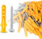 LEDSone Set di viti e tasselli da muro, 50 pezzi, 6 x 40 mm, per muratura, mattoni, calcestruzzo, fissaggio, tasselli, kit di assortimento, tasselli e viti in scatola a scomparti, zincato zincato