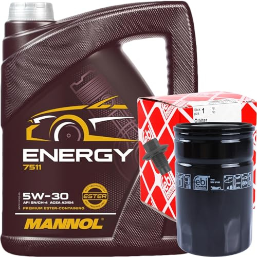 Inspektionspaket Ölwechsel Set Ölfilter + 5 Liter 5W-30 Energy Motoröl WSS-M2C913-B 5W30 Öl