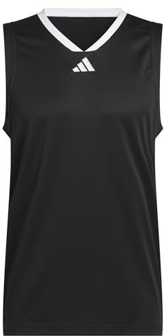 adidas Herren Basketball Legends Tank, Black/White, XXL