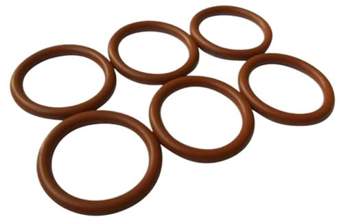 Fluorine Rubber O-Rings, 8mm Wire Diameter, 154mm ID, 170mm OD, Round Sealing Ring, Brown, 1 Pcs