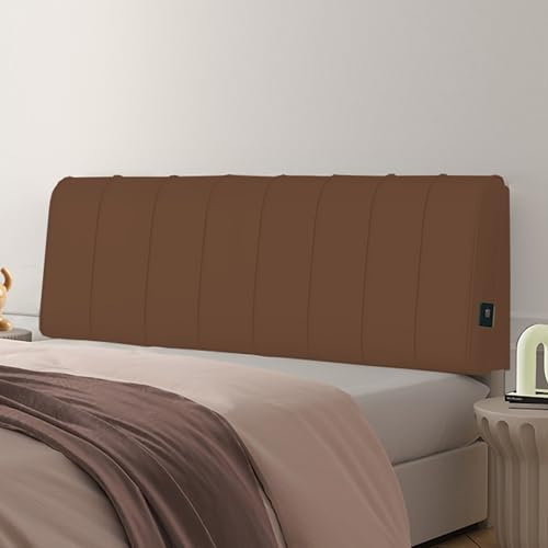 ZZYK Braun,Straps/39x23x2In,Abwischbare Kopfteilkissenstütze Gepolstert Für Zuhause Schlafzimmerbank Tagesbett Großes Wandkissen Übergroße Rückenlehne Volle Keilrolle