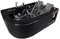 Simba Srl Hydromassage Badewanne Schwarz 170 x 115 cm 2 personen - Black Varadero