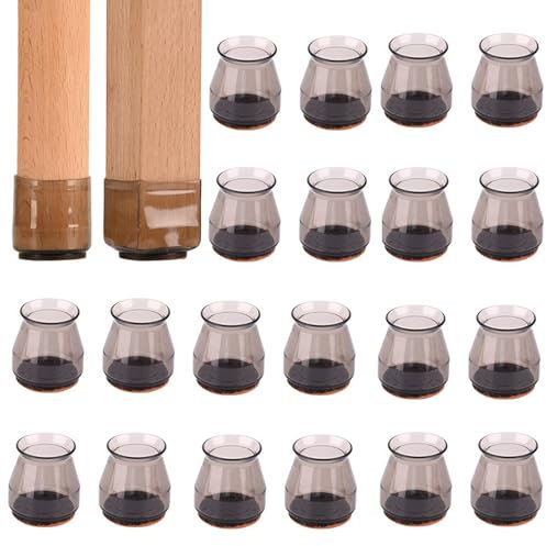 20 Pcs Silicone Chair Leg Floor Protectors, Rubber Caps, Covers - Protect Floors From Scratches, Reduce Noise