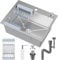 Fregadero Cocina 55 x 45cm,Fregadero Cocina en Acero Inoxidable,Fregadero Bajo Encimera o Sobre Encimera con Filtro de Drenaje,Sifón e Juego de Desagüe
