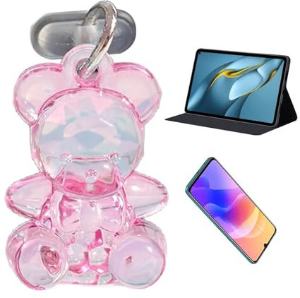 5 USB C Dust Plug,Cartoon Bear Acrylic Phone Charger Cover Protector | Portable Charge Port Cover, Phone Pendant, Small Mobile Phone Charm for Tablets Smart Phones