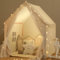 Kinder Spielhaus Indoor,Kinder Bettzelt,Spielzelt für Drinnen,Prinzessin Zelt mit Fenstern, Kinderspielhaus, Kuschelecke Kinderzimmer Dekor(Beige)