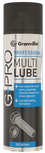Granville G+Pro Multi Lube – 500ml | Silicone-Free Versatile Lubricant & Cleaning Spray | Moisture Repellent – Rust Prevention – & Penetrating Fluid Lubricant Spray | Ideal for Cars – Bikes – Tools