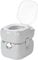 Outsunny Portable Toilet for Adults, 22L Camping Toilet with Seat, Lid and Anti-Leak Handle Pump, Outdoor Travel Toilet with Detachable Tanks for Camping, Boating, Hiking, Travel, RV, Grey