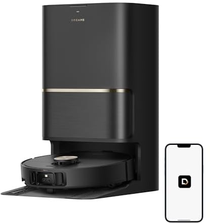 DREAME L50 Ultra Robot aspirapolvere e mocio nero con svuotamento automatico e mop autopulente, prevenzione precisa degli ostacoli, aspirazione 19.500Pa, HyperStream Detangling DuoBrush
