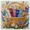 Vintage Wildflower 1000 Piece Puzzle for Adults, PICKFORU Spring Flower Basket Book Puzzle, Wildflower Pages Jigsaw Puzzles, Embroidery Pretty Garden Art Theme for Floral Lover