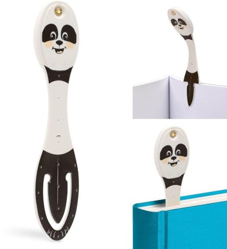 Flexilight Leselicht (Panda) - schwarz - 2 in 1 Leselampe & Lesezeichen - LED Leselicht - Geschenk für Leser, Buchliebhaber - Deutsche Ausgabe: Extra hell und super-flexibel