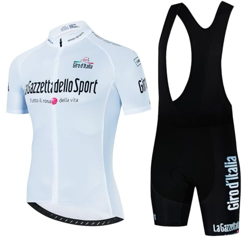 TPDOPK Abbigliamento Ciclismo Uomo Set Body Tuta Salopette da Ciclismo da Uomo Estivo con Maglia e Pantaloncini Corti Imbottiti