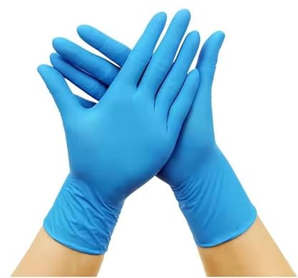 NovatoStar 200 Nitrile Gloves Powder Free Examination Gloves - Powder-Free, Latex-Free, Multi Use Protective Exam Gloves 4 Size 2 Colours (Blue, Medium)