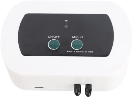 Sunydog de Riego WiFi Inteligente Control de Aplicación BT Riego por Goteo Automático Configuración Tiempo para 10 Plantas en Macetas Pantalla LED para el Jardín del Hogar Material ABS (BSV-IC203)