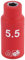 Draper 31237 1/4-Inch Square Drive Metric VDE Socket, 5.5 mm
