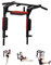 Pull Up Fitness - Barre de Traction Fixation Murale, Noir/Rouge