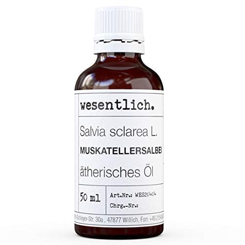 wesentlich. Muskatellersalbeiöl - ätherisches Öl - 100% naturrein (Glasflasche) - u.a. für Duftlampe und Diffuser (50ml)
