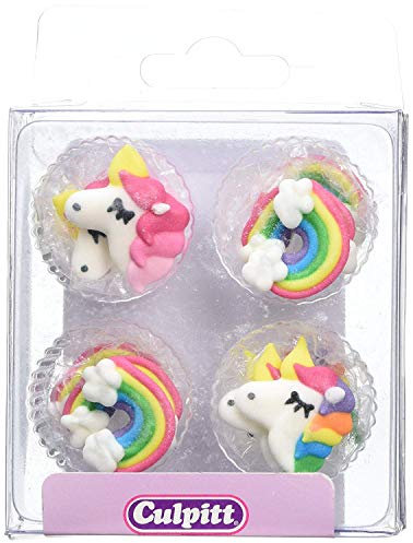 Tortendekoration Einhorn, 12 Stück