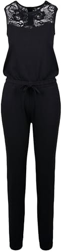 Urban Classics Damen Einteiler Ladies Lace Block Jumpsuit per pack Schwarz (Black 00007), Large (Herstellergröße: L)