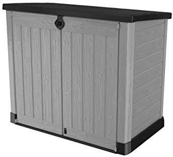 Store it Out Ace Storage Box 1200 Litres for Wheelie Bins or Garden Tools with Gas Struts Rubbish Bin Box Device Box Shed for 2 x 240 Litre Wheelie Bins 100% Mildew Free Through Ventilation