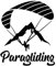 NCOBG Black Box car Sticker 14,3 cm * 17,3 cm Gleitschirm Paragliding Extreme Sport-Dekor Auto Aufkleber Motorrad Aufkleber Schwarz/Silber C31-0097