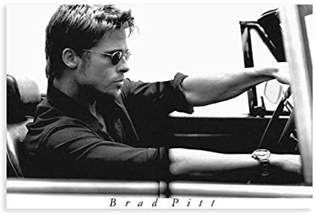 Schauspieler Brad Pitt 3 Leinwand-Poster, Schlafzimmer, Dekoration, Sport, Landschaft, Büro, Raumdekoration, Geschenk, 30 x 45 cm, ohne Rahmen: