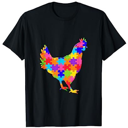 Huhn Huhn Jigsaw Puzzle Autismus T-Shirt