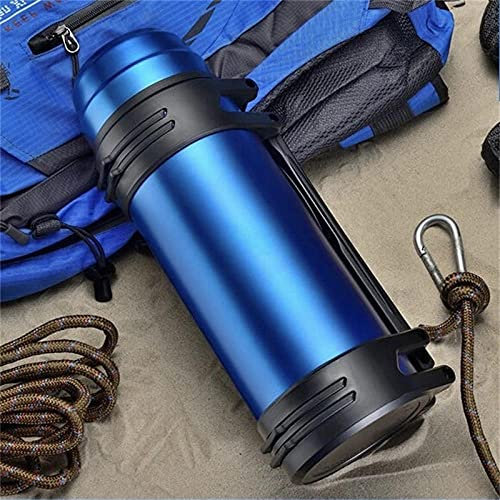 Borraccia Sportiva，Bottiglia da Palestra Riutilizzabile Ideale da Corsa, Ciclismo, Scuola, Viaggi e Altro -blu_1.6l.